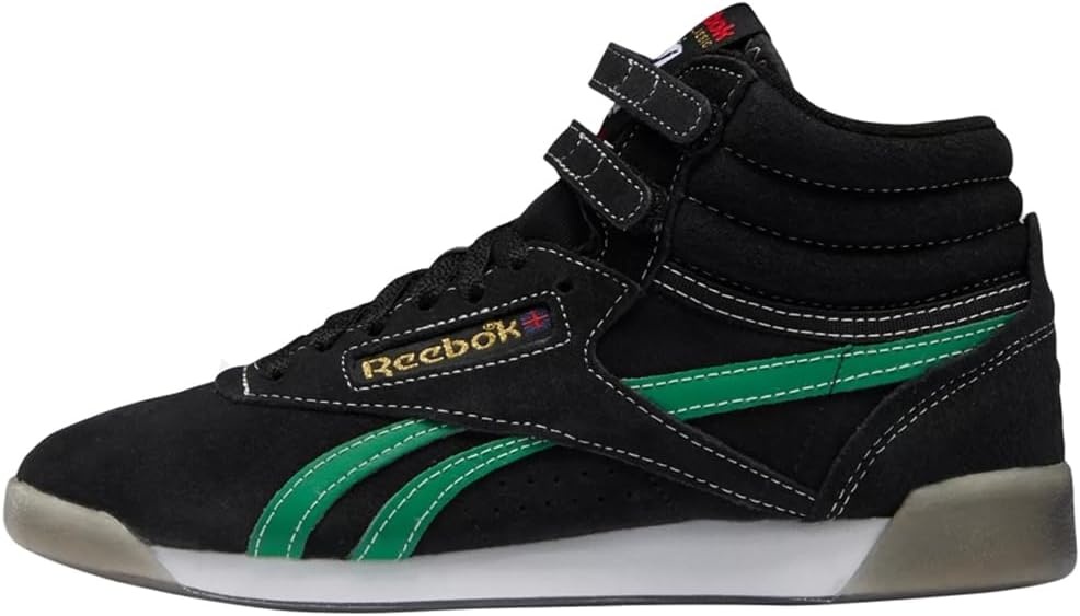 image:imageReebok Womens Freestyle Hi High Top Basketball SneakersCore BlackGlegrnVecr