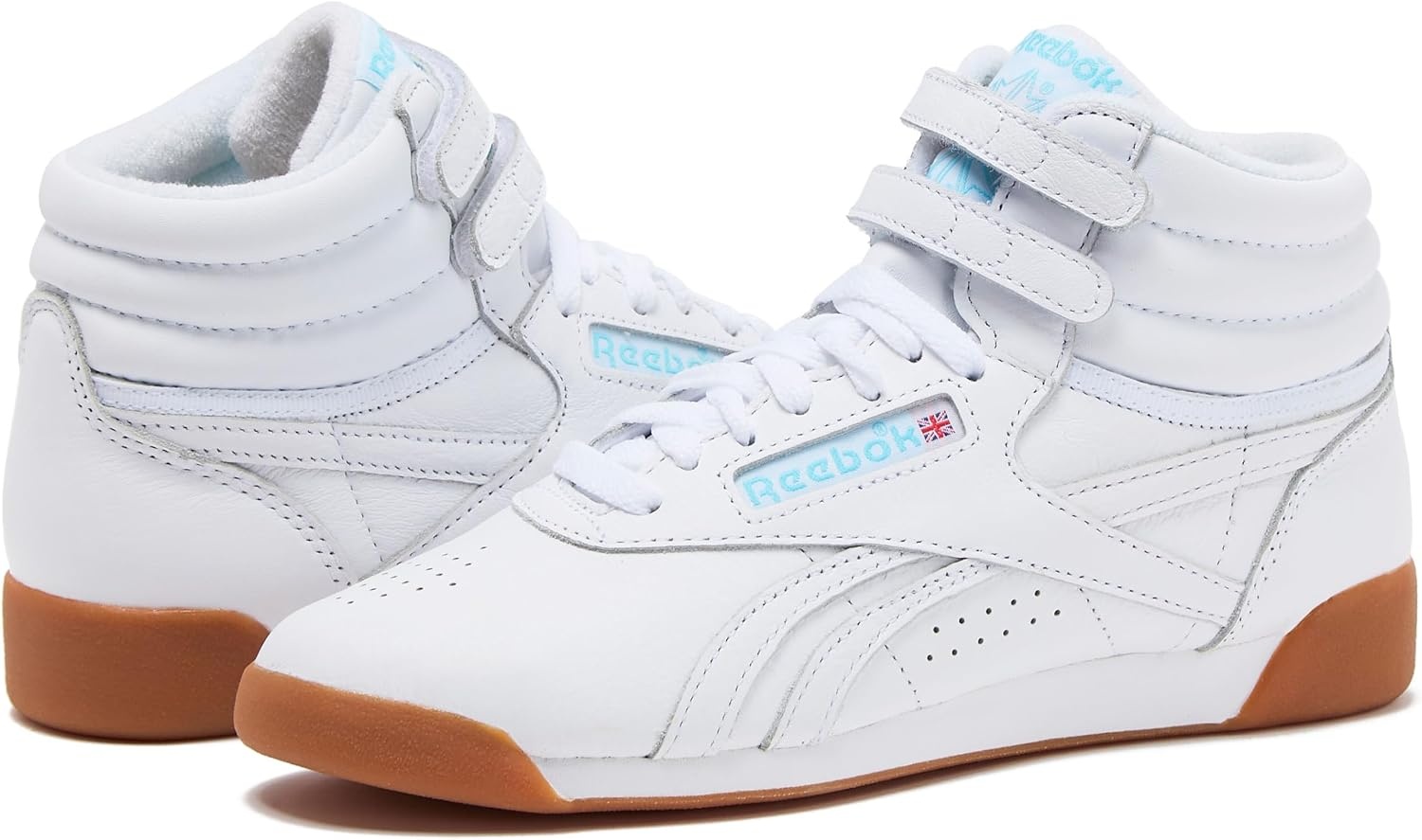 image:imageReebok Womens Freestyle Hi High Top Basketball SneakersFootwear WhiteBlueGum