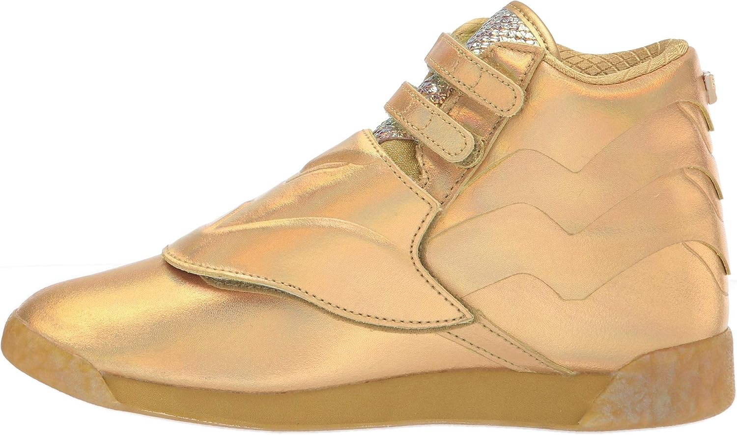 image:imageReebok Womens Freestyle Hi High Top Basketball SneakersGold MetallicExcellent Red