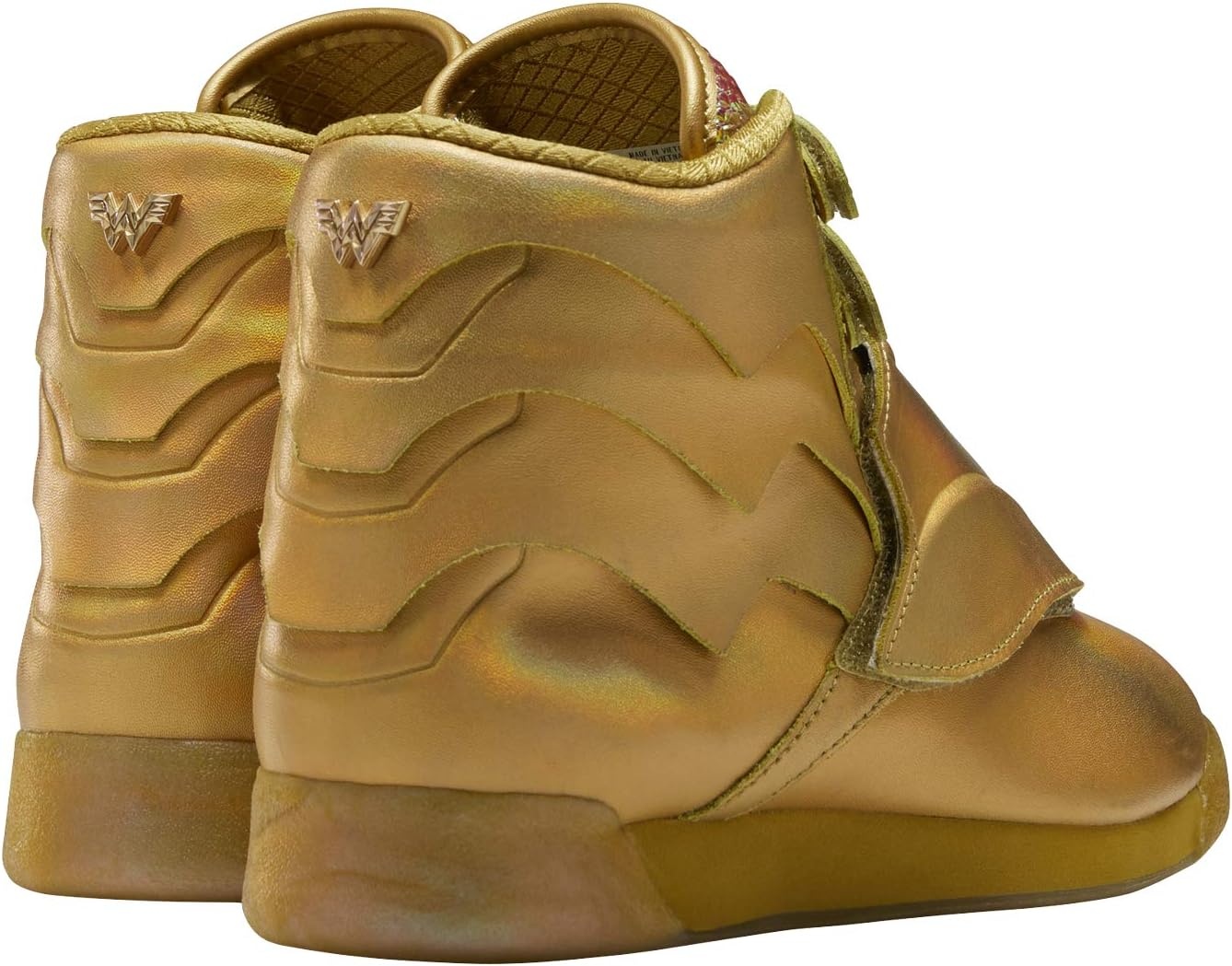 image:imageReebok Womens Freestyle Hi High Top Basketball SneakersGold MetallicExcellent Red