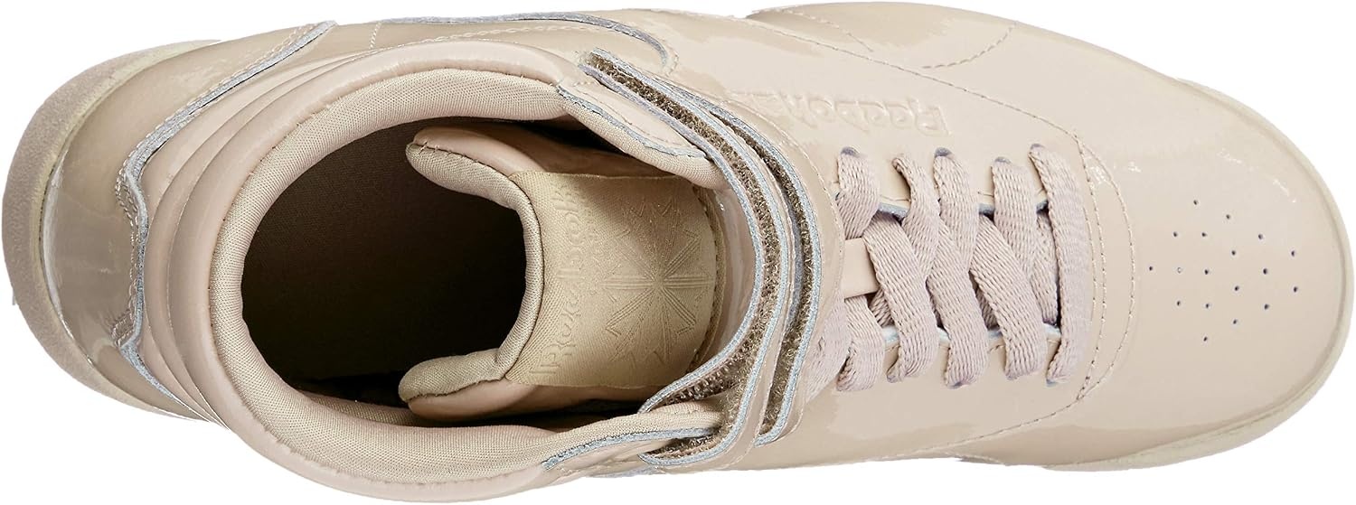 image:imageReebok Womens Freestyle Hi High Top Basketball SneakersGrey Patent Parchment Patent Parchment