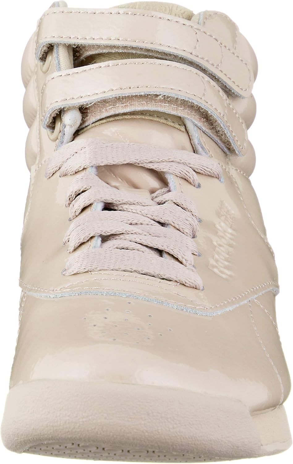 image:imageReebok Womens Freestyle Hi High Top Basketball SneakersGrey Patent Parchment Patent Parchment