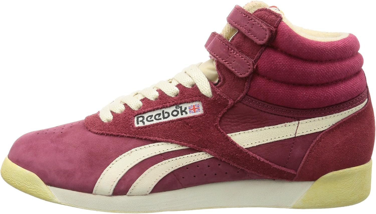 image:imageReebok Womens Freestyle Hi High Top Basketball SneakersRot Red Paperwht Blck