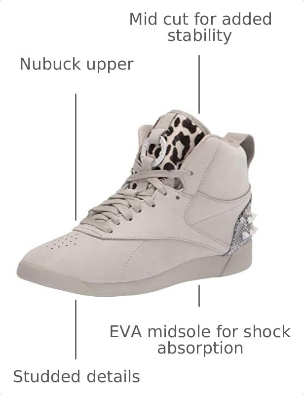 image:imageReebok Womens Freestyle Hi High Top Basketball SneakersShady GreyShady GreyFearless Purple
