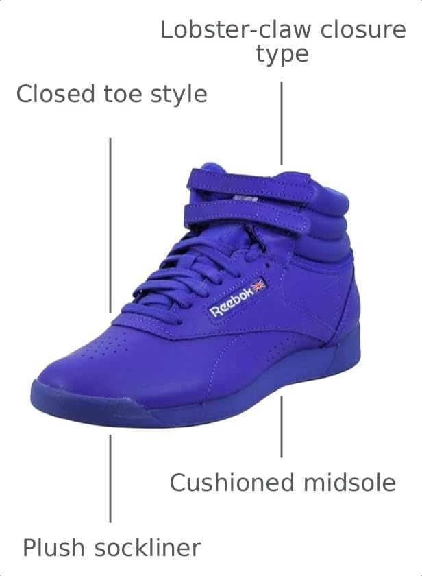 image:imageReebok Womens Freestyle Hi High Top Basketball SneakersSolar PurpleSolar PurpleFuture White
