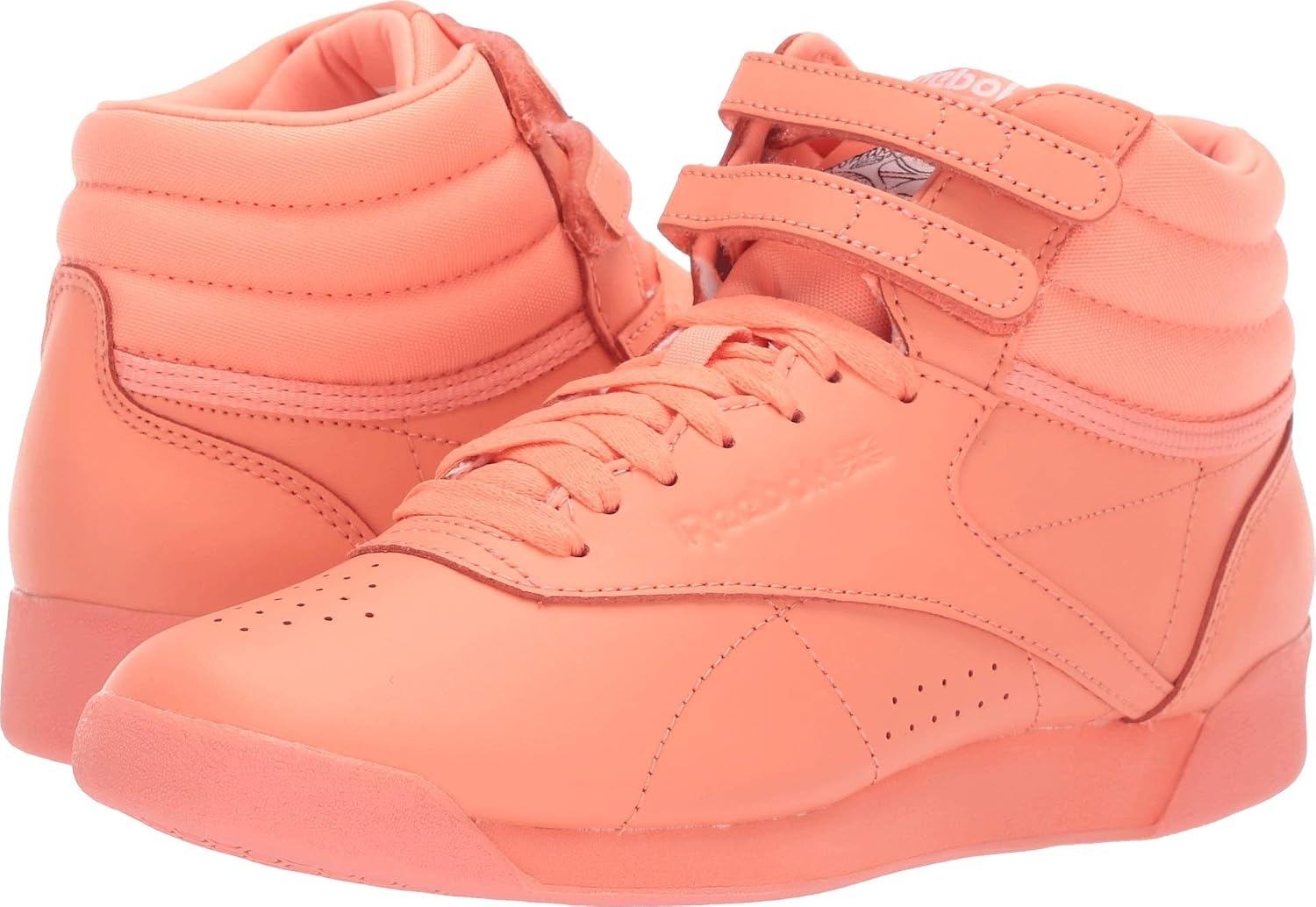 image:imageReebok Womens Freestyle Hi High Top Basketball SneakersStellar PinkWhite
