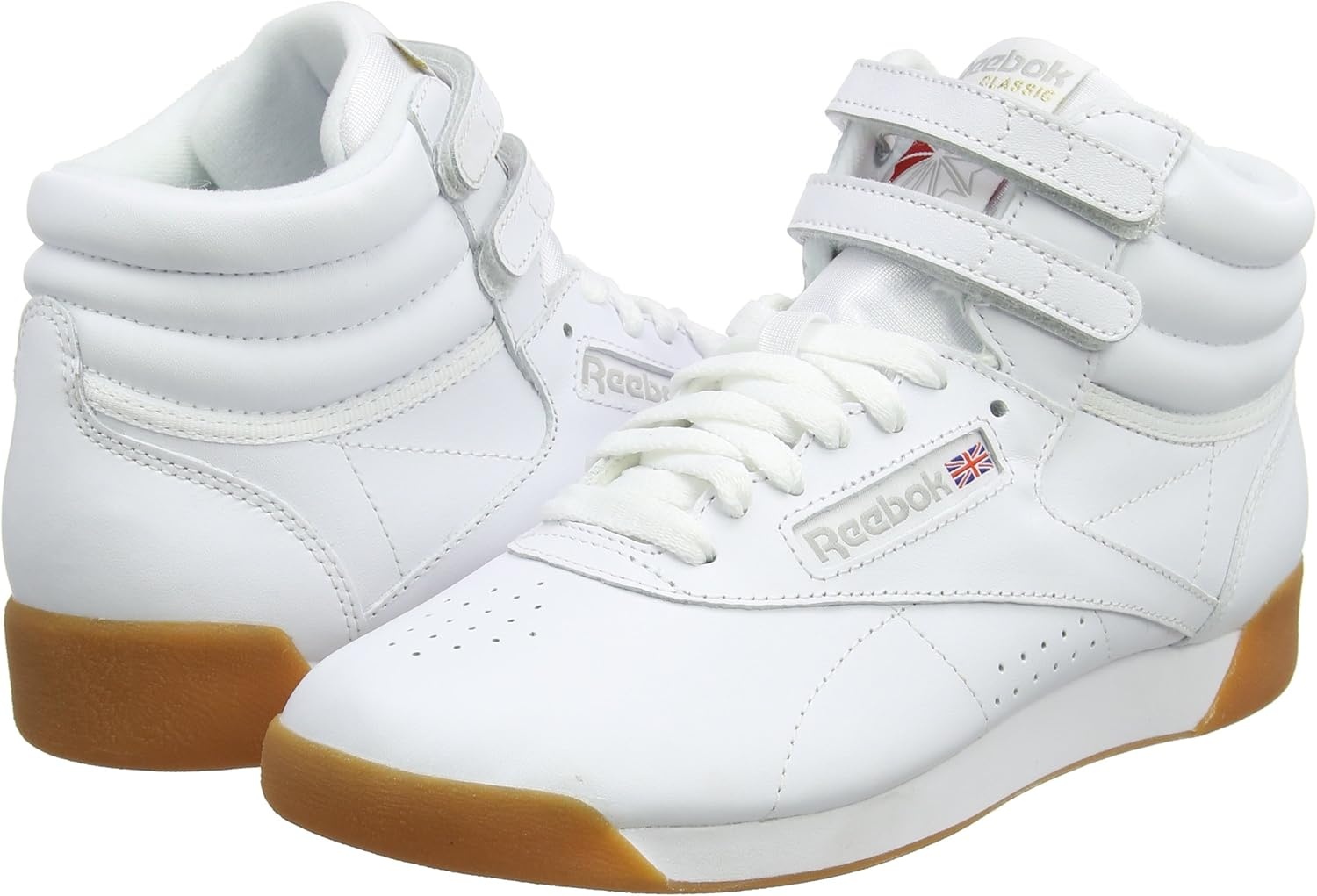 image:imageReebok Womens Freestyle Hi High Top Basketball SneakersWhite White Gum White Gum