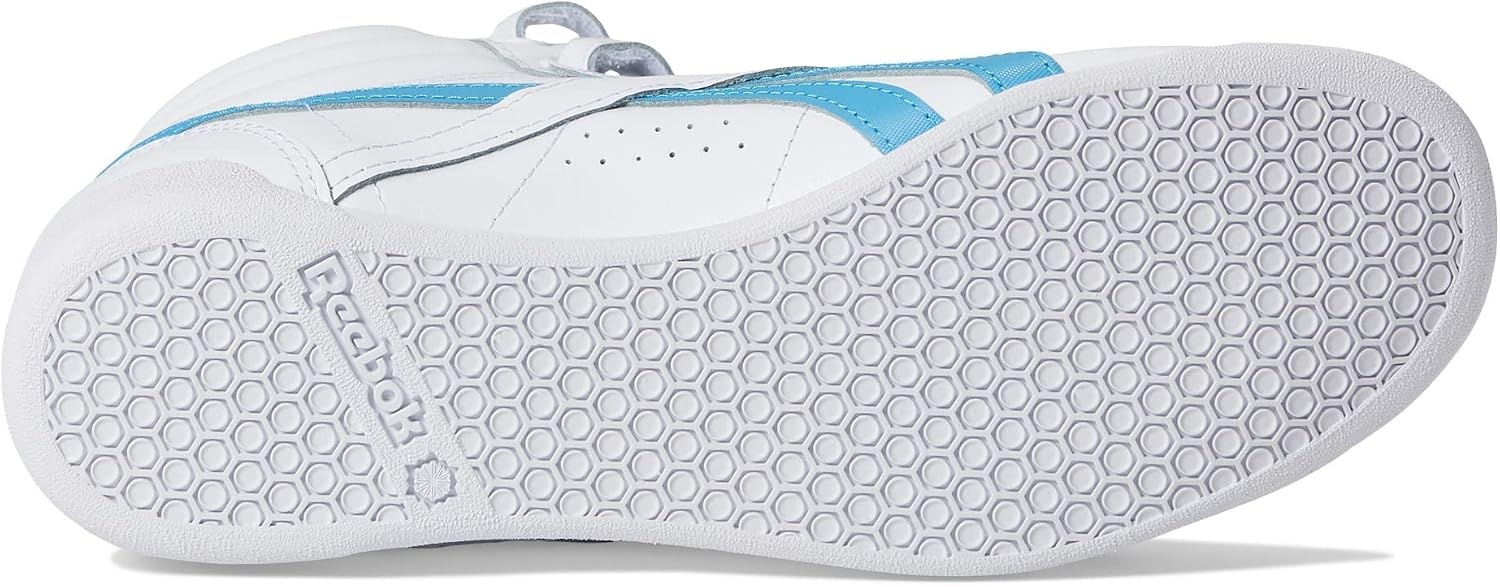 image:imageReebok Womens Freestyle Hi High Top Basketball SneakersWhitePink GlowRadiant Aqua