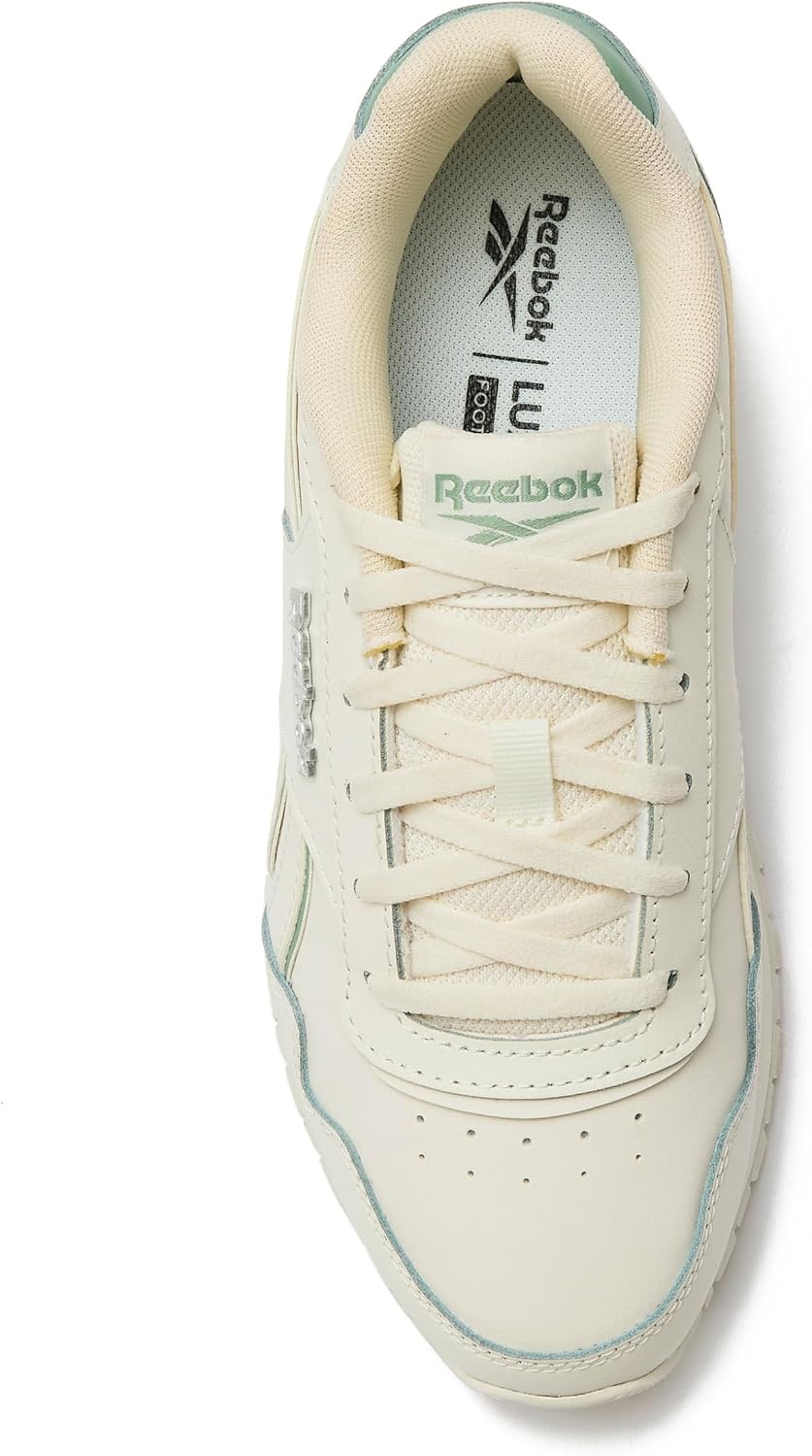 image:imageReebok Womens Glide Sneakers for WomenChalkChalkHybrid Green