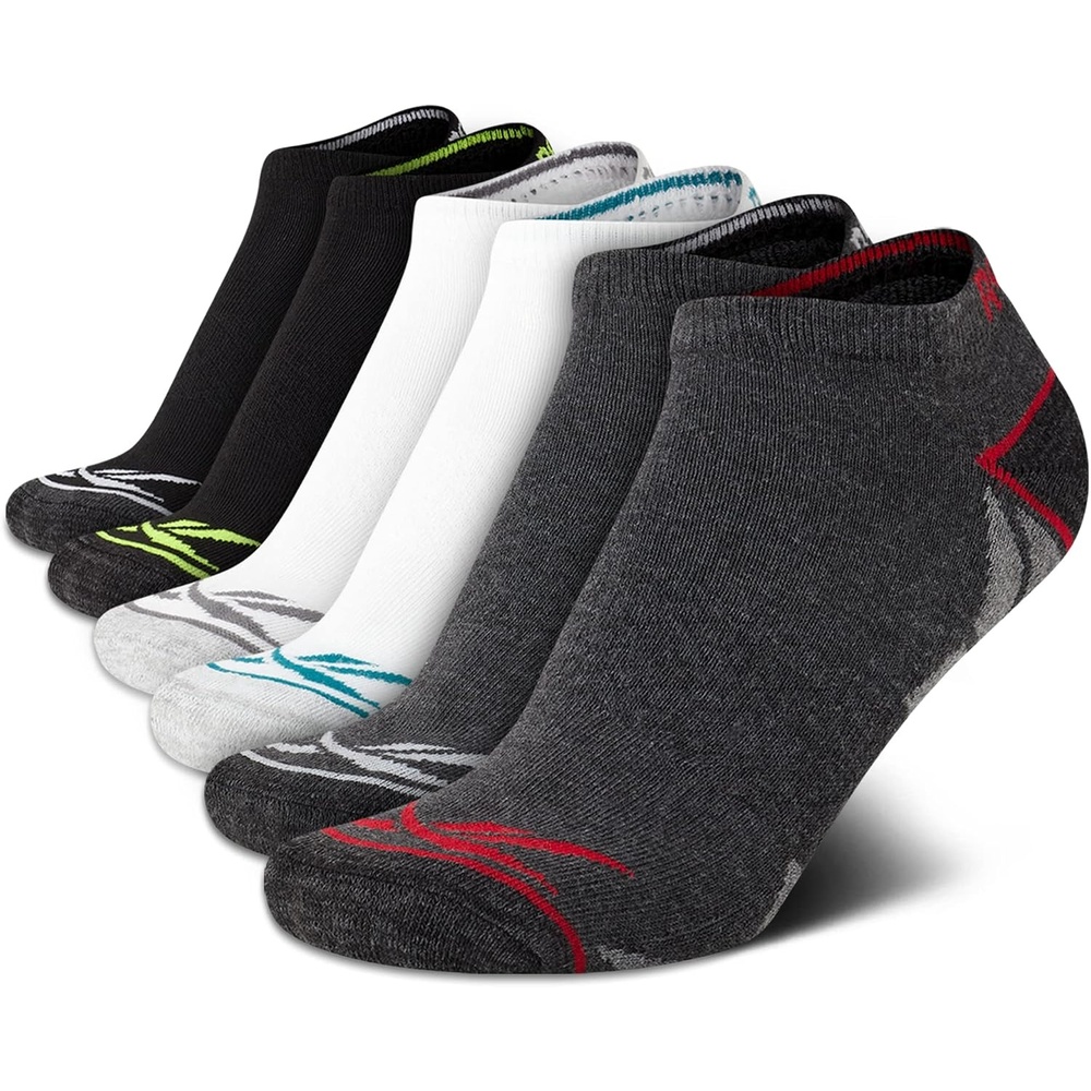 image:imageReebok Boys Low Cut Socks 6Pack MoistureWicking Cushioned Ankle Socks Breathable Cushioned Comfort with a Stretch Performance Fit and Reinforced Toe Seam for Sports or Everyday WearWhiteGreyBlack