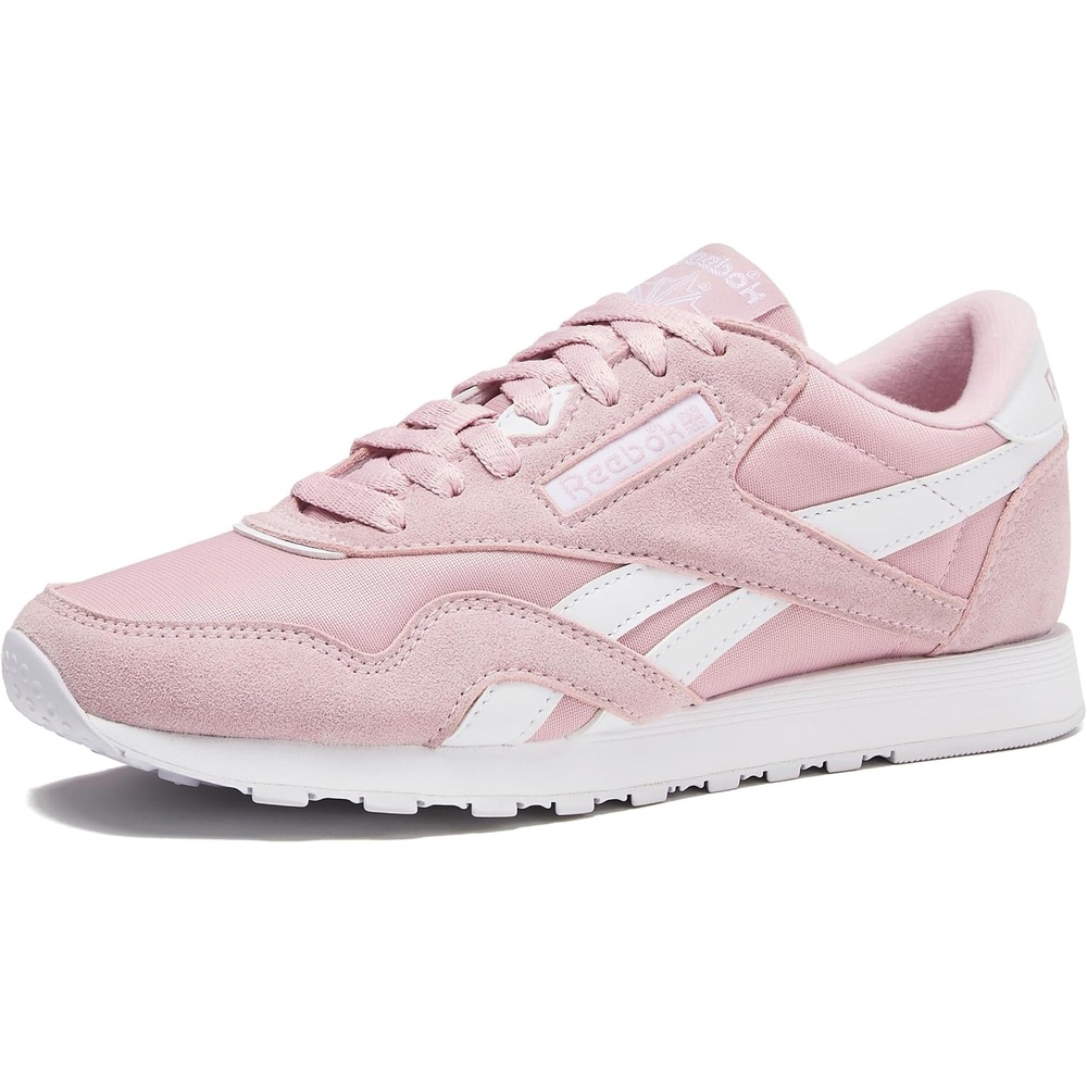 image:imageReebok Classic Nylon Womens Sneakers Casual Tennis Shoes WomenElemental PinkElemental PinkWhite