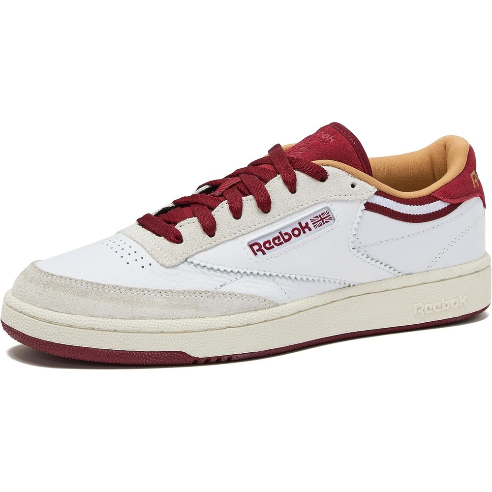 image:imageReebok Club C 85 Mens Tennis Shoes Casual Fashion White Sneakers for MenWhiteRetro RedChalk