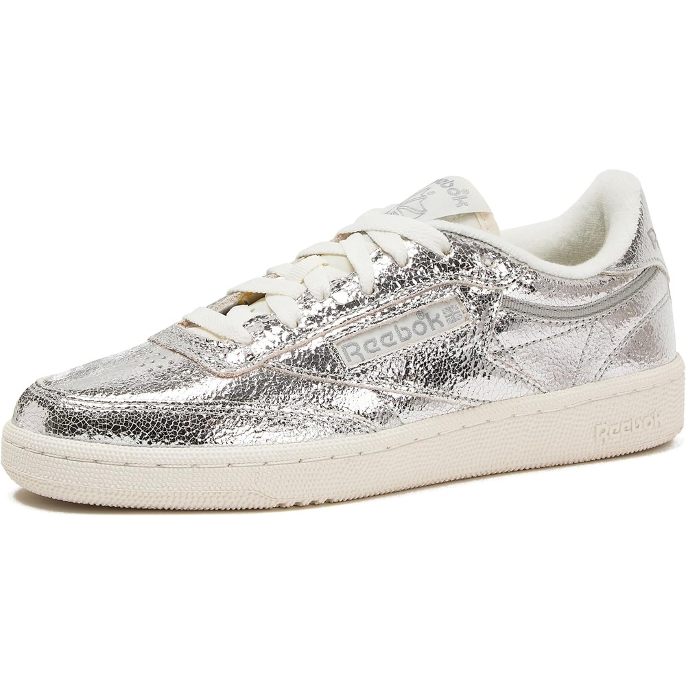 image:imageReebok Club C 85 Tennis Shoes for Women Casual Womens SneakersSilver MetallicChalkNew Grey1