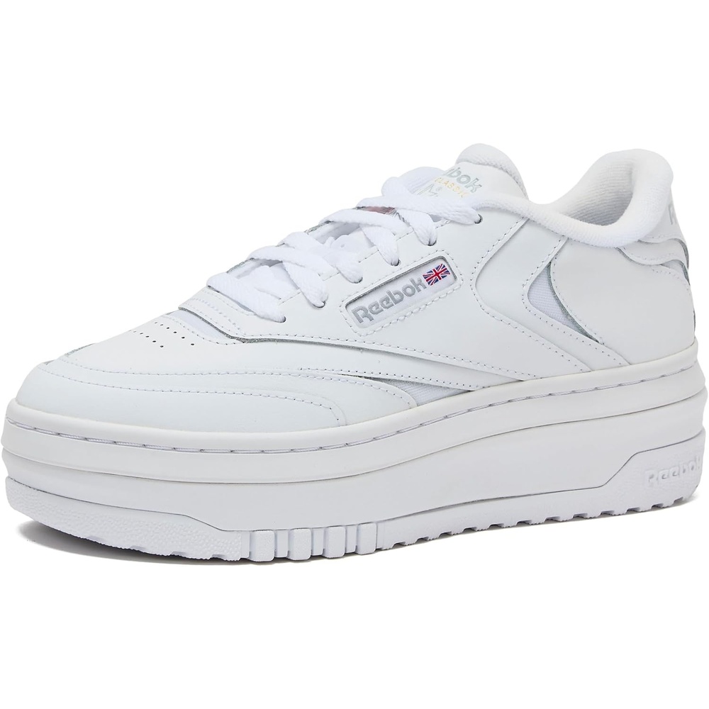 image:imageReebok Club C Extra Platform Sneakers for Women White Casual Tennis Womens Fashion Sneakers Womens Shoes Size 5 to 11Footwear WhiteFootwear WhitePure Grey3