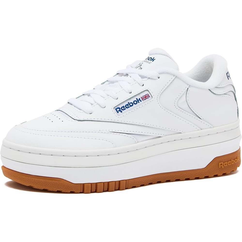 image:imageReebok Club C Extra Platform Sneakers for Women White Casual Tennis Womens Fashion Sneakers Womens Shoes Size 5 to 11Footwear WhiteFootwear WhiteVector Blue