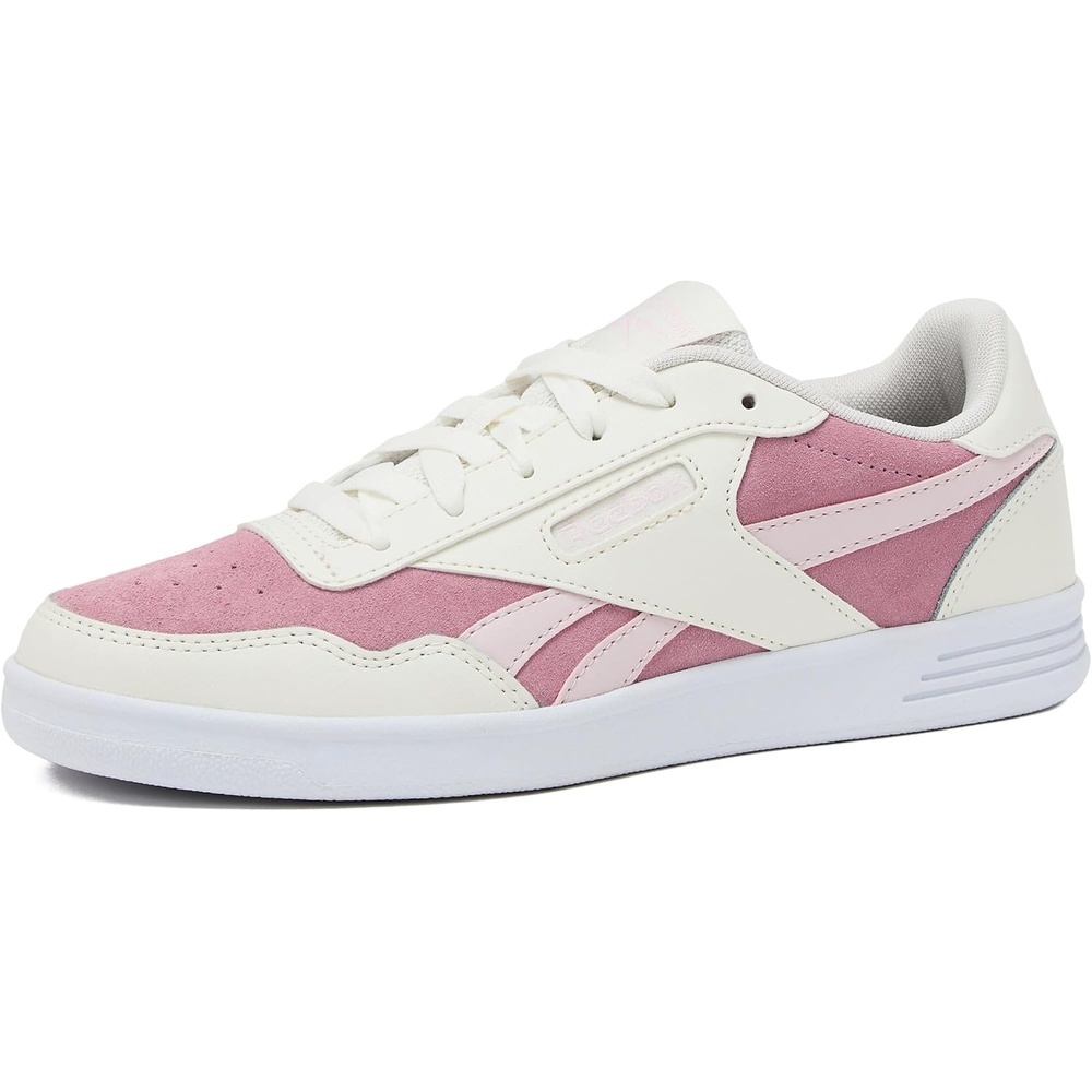 image:imageReebok Court Advance Womens Sneakers Casual Fashion White Sneakers for WomenFootwear WhiteChalkFrosted Berry