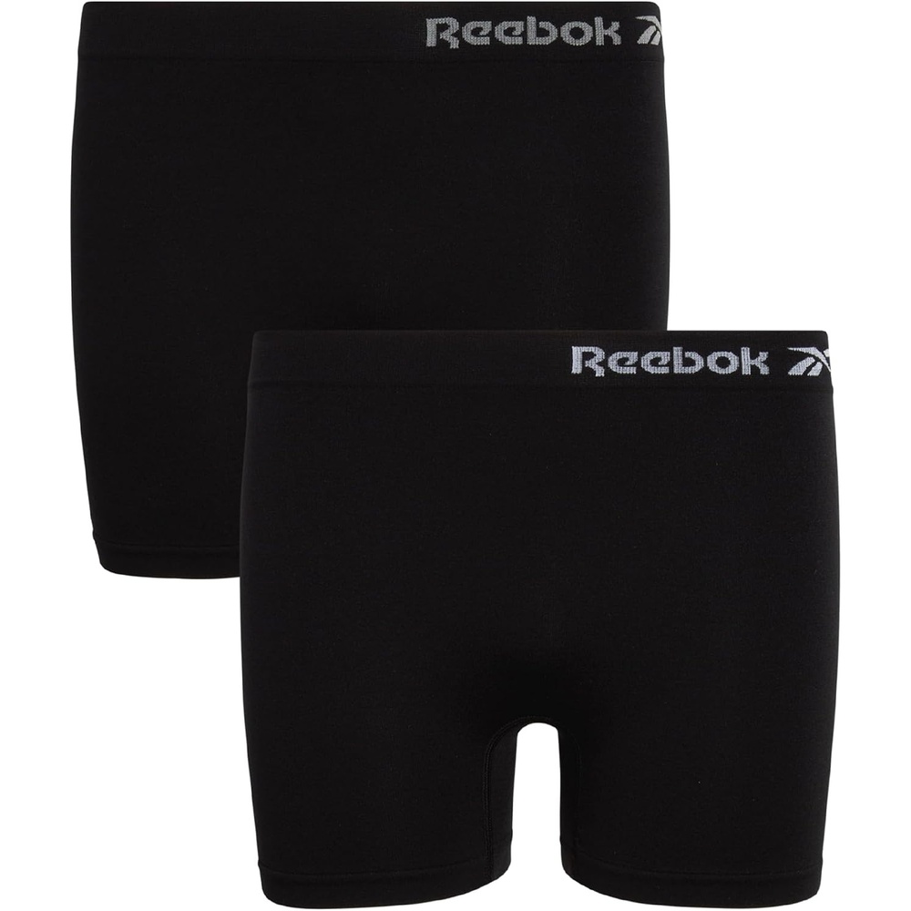 image:imageReebok Girls Boyshorts 2 Pack Seamless Cartwheel Bike Shorts 3 Combines BikeShort Coverage with Panty Comfort Breathable Stretch Fabric Holds Its Shape Wear After WearBlackBlack