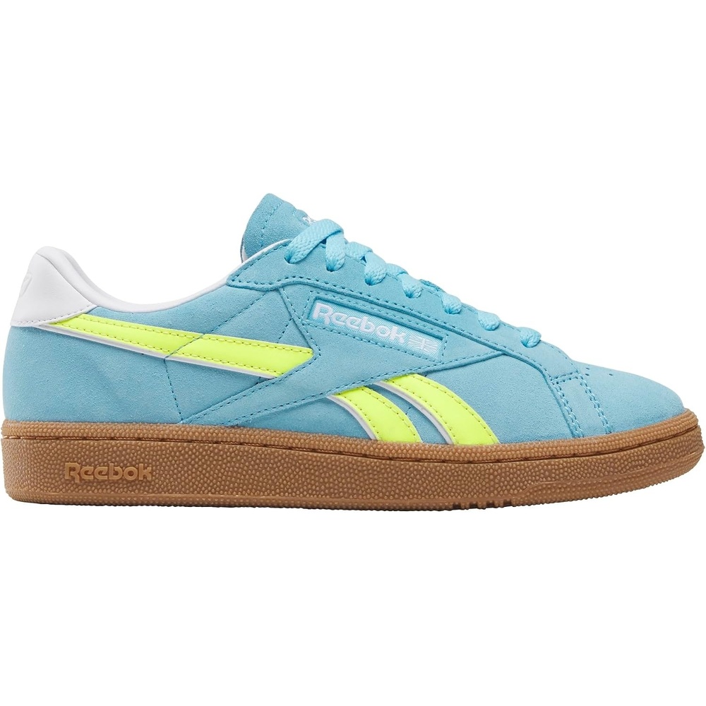 image:imageReebok Unisex Adult Club C Grounds SneakersDigital BlueSolar Acid YellowGum