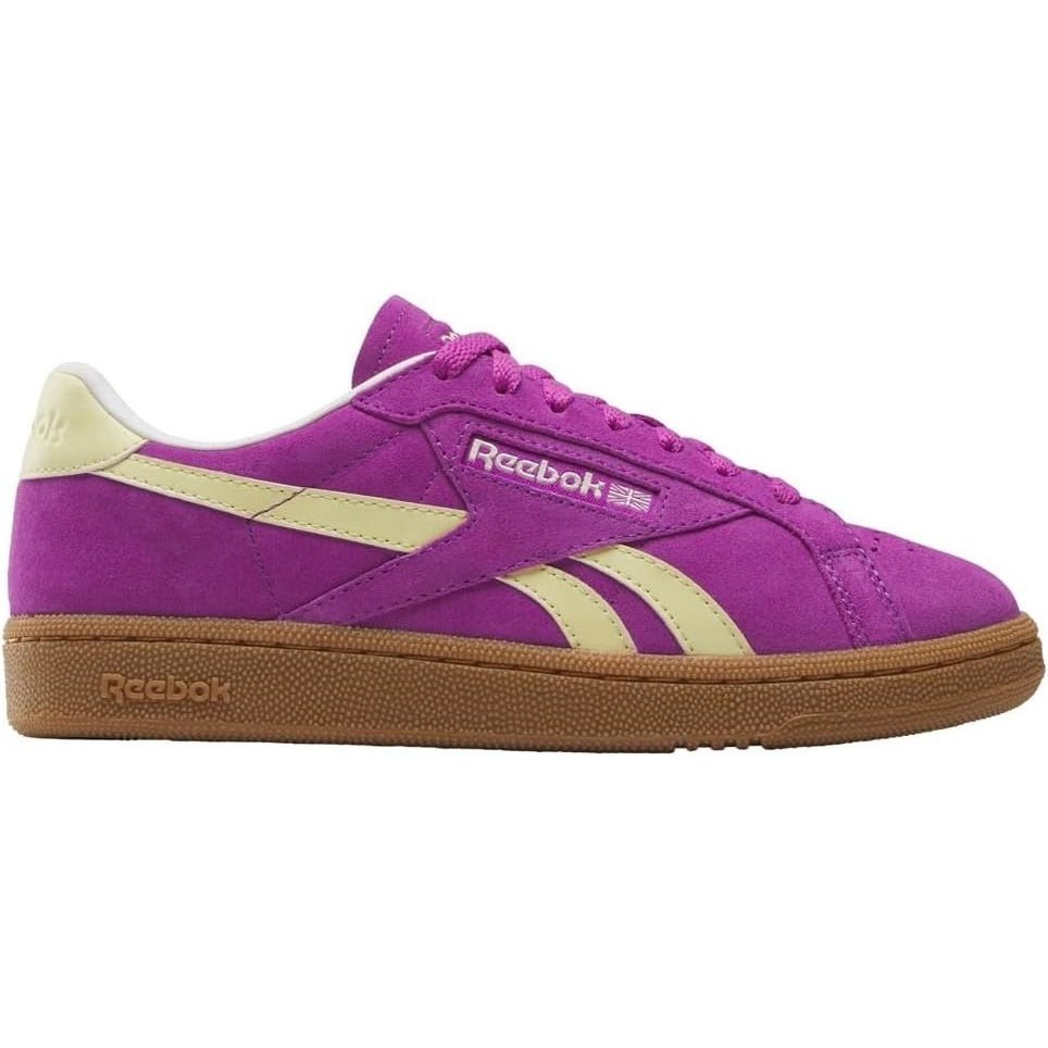 image:imageReebok Unisex Adult Club C Grounds SneakersPurple RaveBleached YellowChalk
