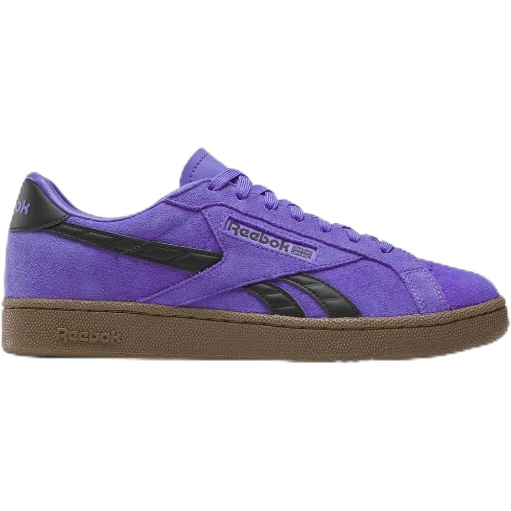 image:imageReebok Unisex Adult Club C Grounds SneakersRoyal PurpleDigitallimeGum