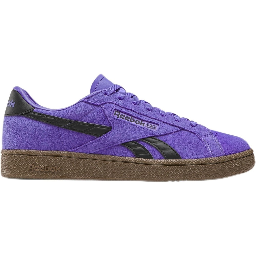 image:imageReebok Unisex Adult Club C Grounds SneakersRoyalpurple Digitallime Gum