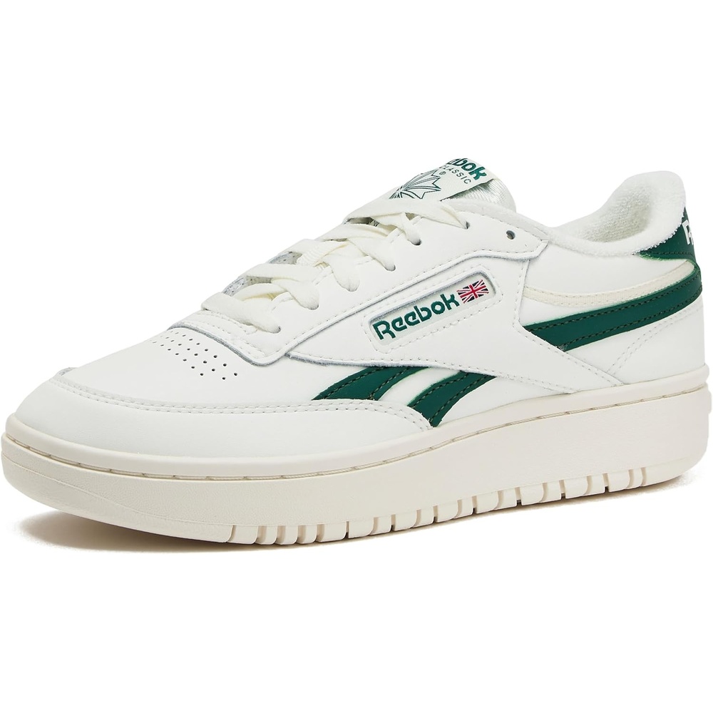 image:imageReebok Womens Club C Double Revenge Platform Tennis Shoes for Women Fashion Womens SneakersChalkChalkDark Green