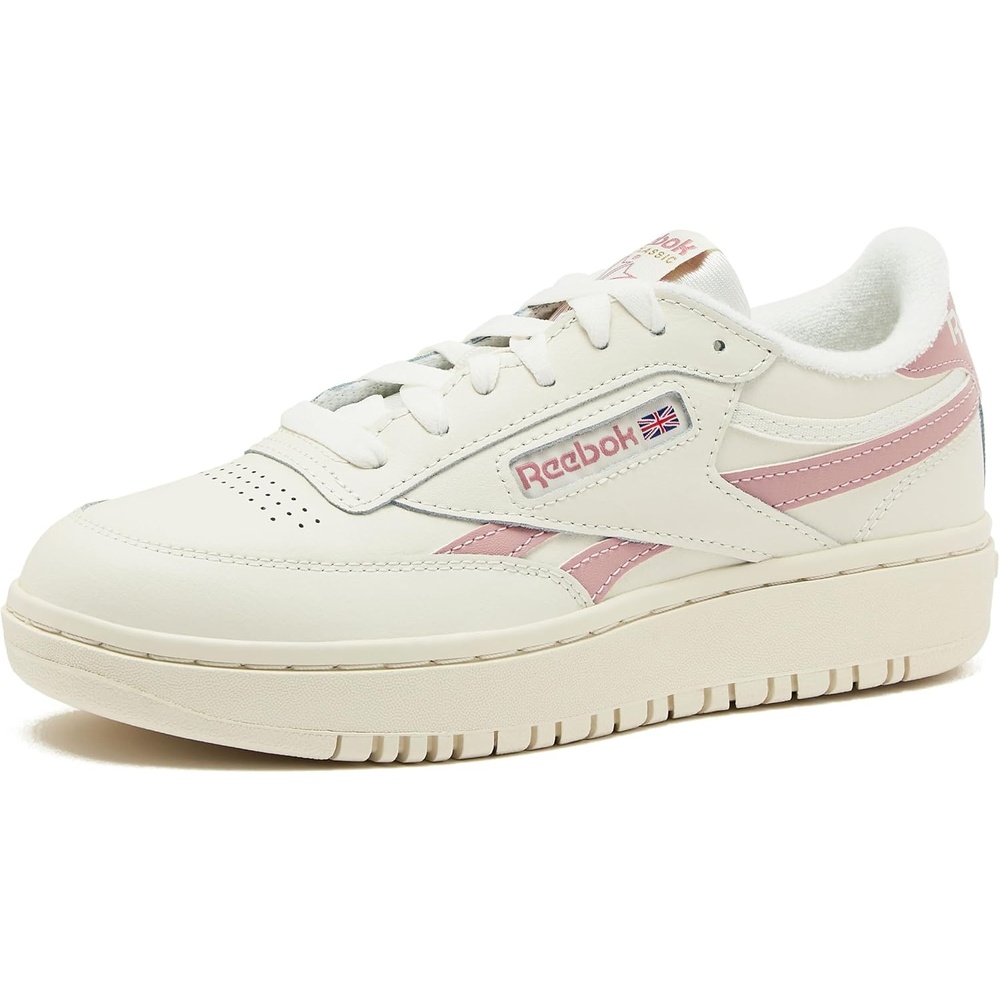 image:imageReebok Womens Club C Double Revenge Platform Tennis Shoes for Women Fashion Womens SneakersChalkSmokey RoseChalk