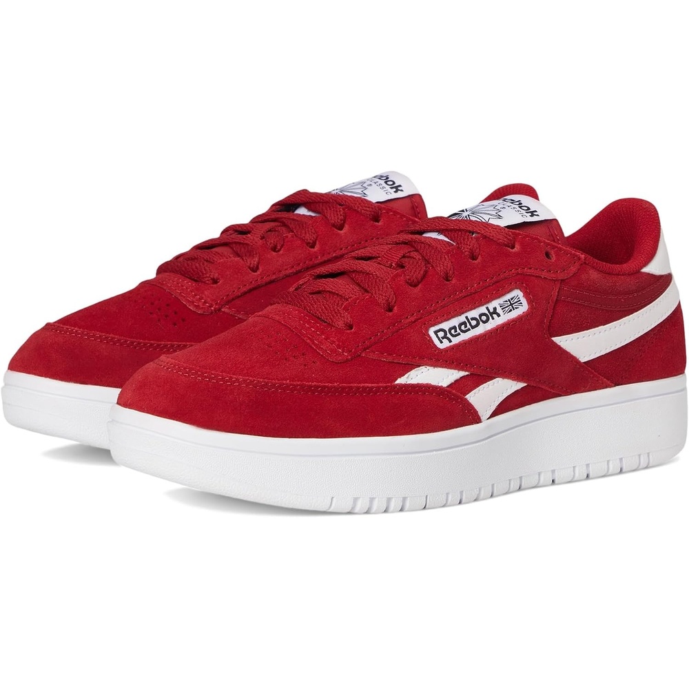 image:imageReebok Womens Club C Double Revenge Platform Tennis Shoes for Women Fashion Womens SneakersFlashredBlackFootwear White