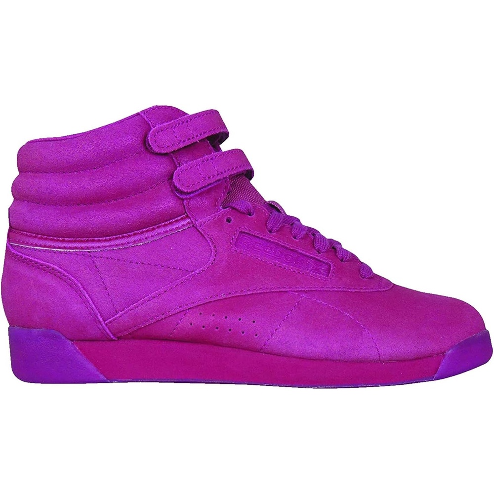 image:imageReebok Womens Freestyle Hi High Top Basketball SneakersPink Face Twisted Berry White Face Twisted Berry White