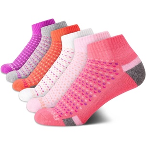 Reebok Girls Quarter Socks 6 Pack Moisture-Wicking Girls Athletic Socks | Cushioned Footbed with a Seamless Toe and Snug, Low-Rise Fit for All-Day Comfort(Pink Assorted)