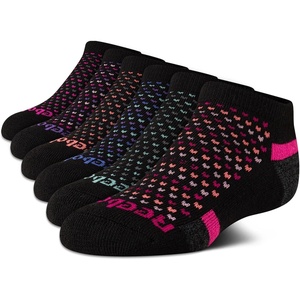 Reebok Womens Quarter Socks 6 Pack Comfort Cushioned Athletic Socks | Moisture-wicking Fabric Keeps Feet Dry, Flexible Knit Hugs the Arch, Plush Footbed Absorbs Shock(Black Multi)