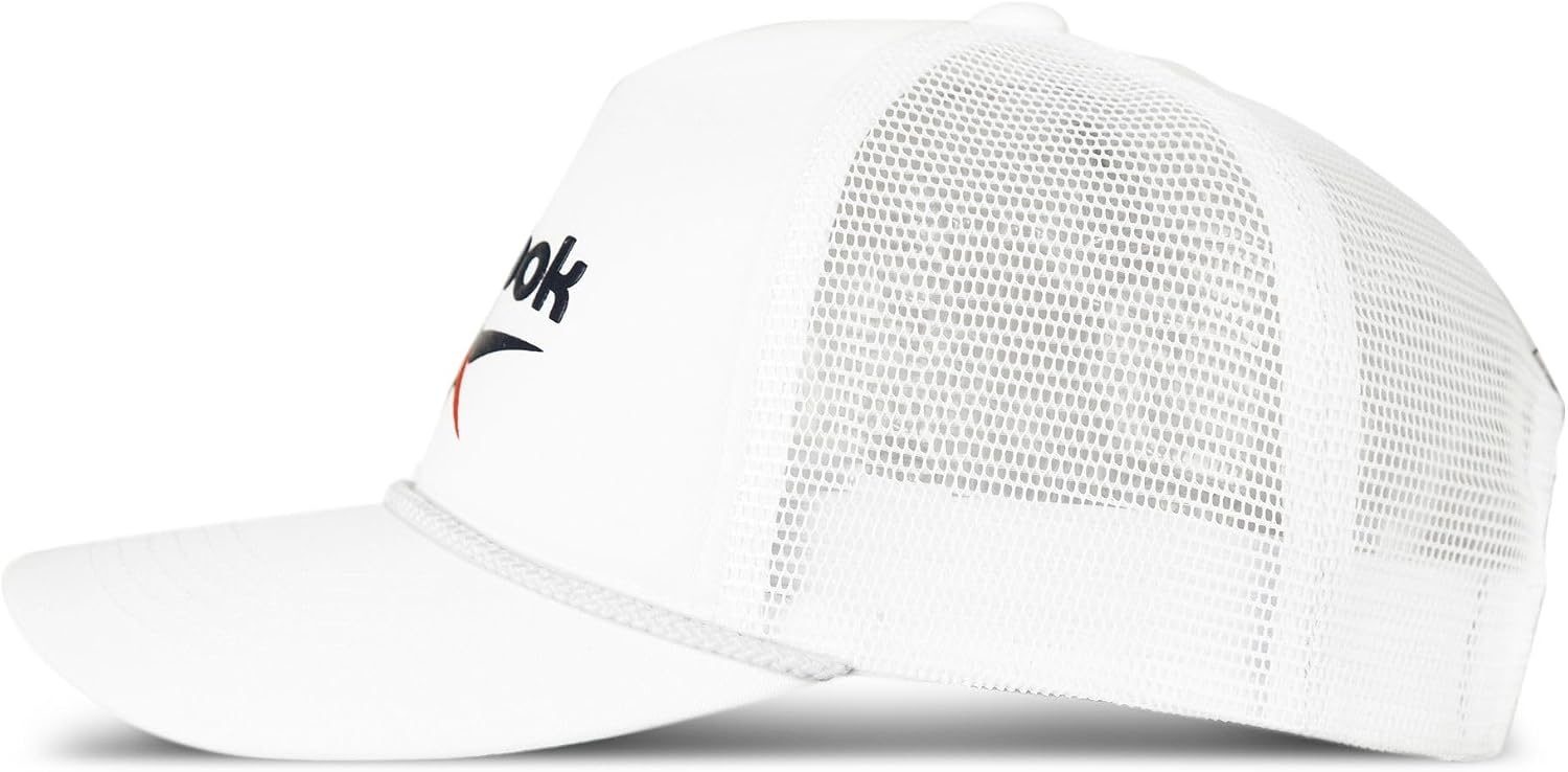 image:imageReebok Aero Trucker Hat Snapback Adjustable Mesh Back Retro Baseball Streetwear Urban Lifestyle WhiteAero WhiteMulti