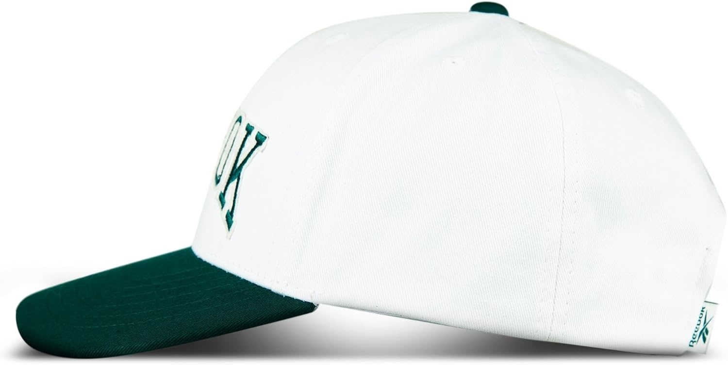 image:imageReebok Classic Hat Snapback Adjustable Baseball Cap Embroidered Casual Lifestyle Athletic Sports RetroWhiteCollegiate Green