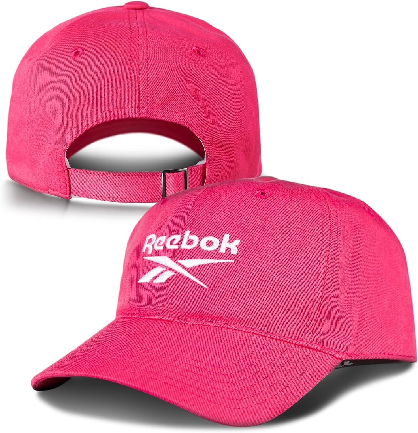 image:imageReebok Classic Logo Hat Mens Womens Adjustable Breathable Everyday Low Profile Cotton TwillBold Pink