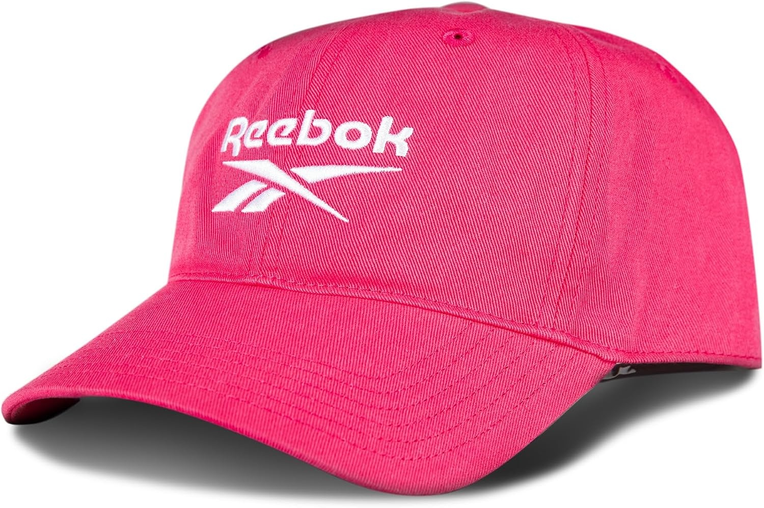 image:imageReebok Classic Logo Hat Mens Womens Adjustable Breathable Everyday Low Profile Cotton TwillBold Pink