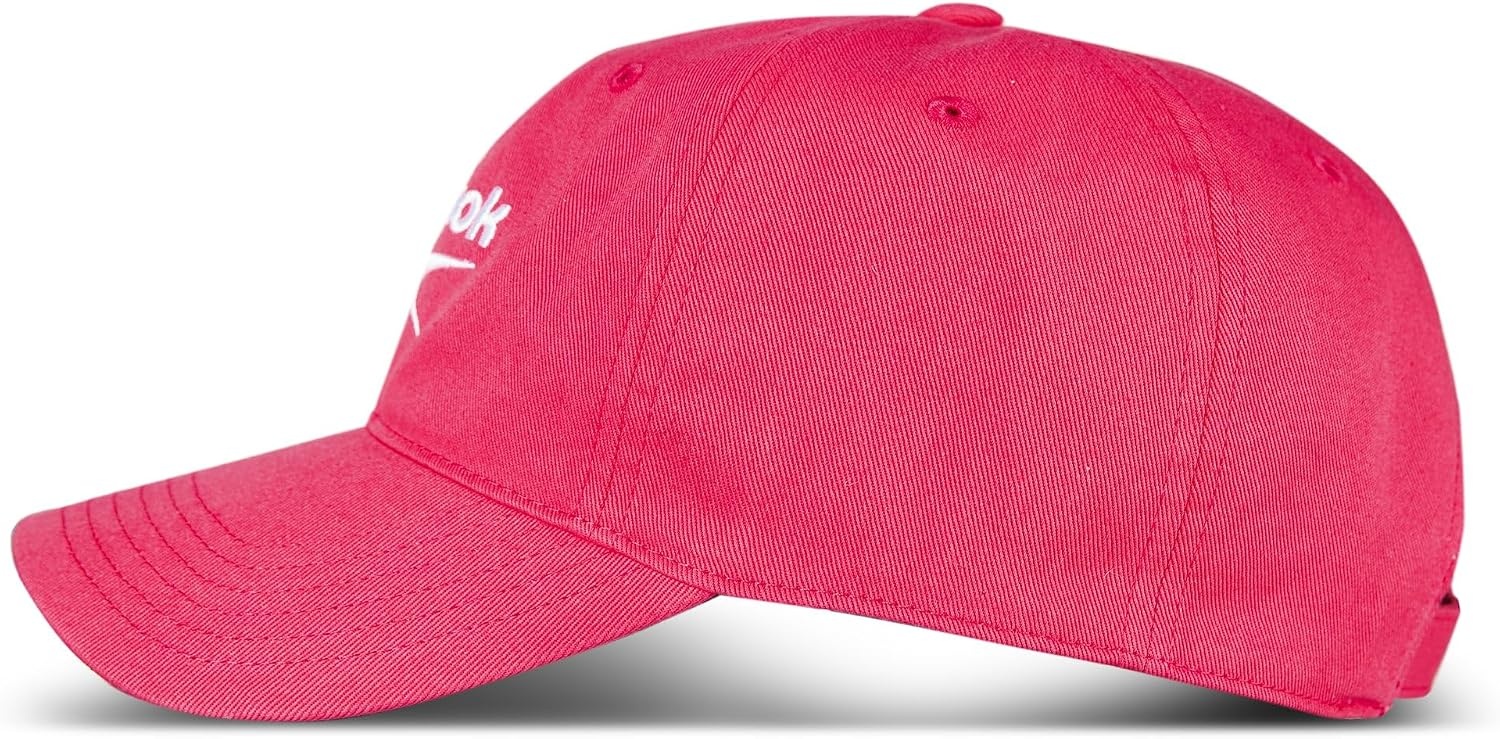 image:imageReebok Classic Logo Hat Mens Womens Adjustable Breathable Everyday Low Profile Cotton TwillBold Pink