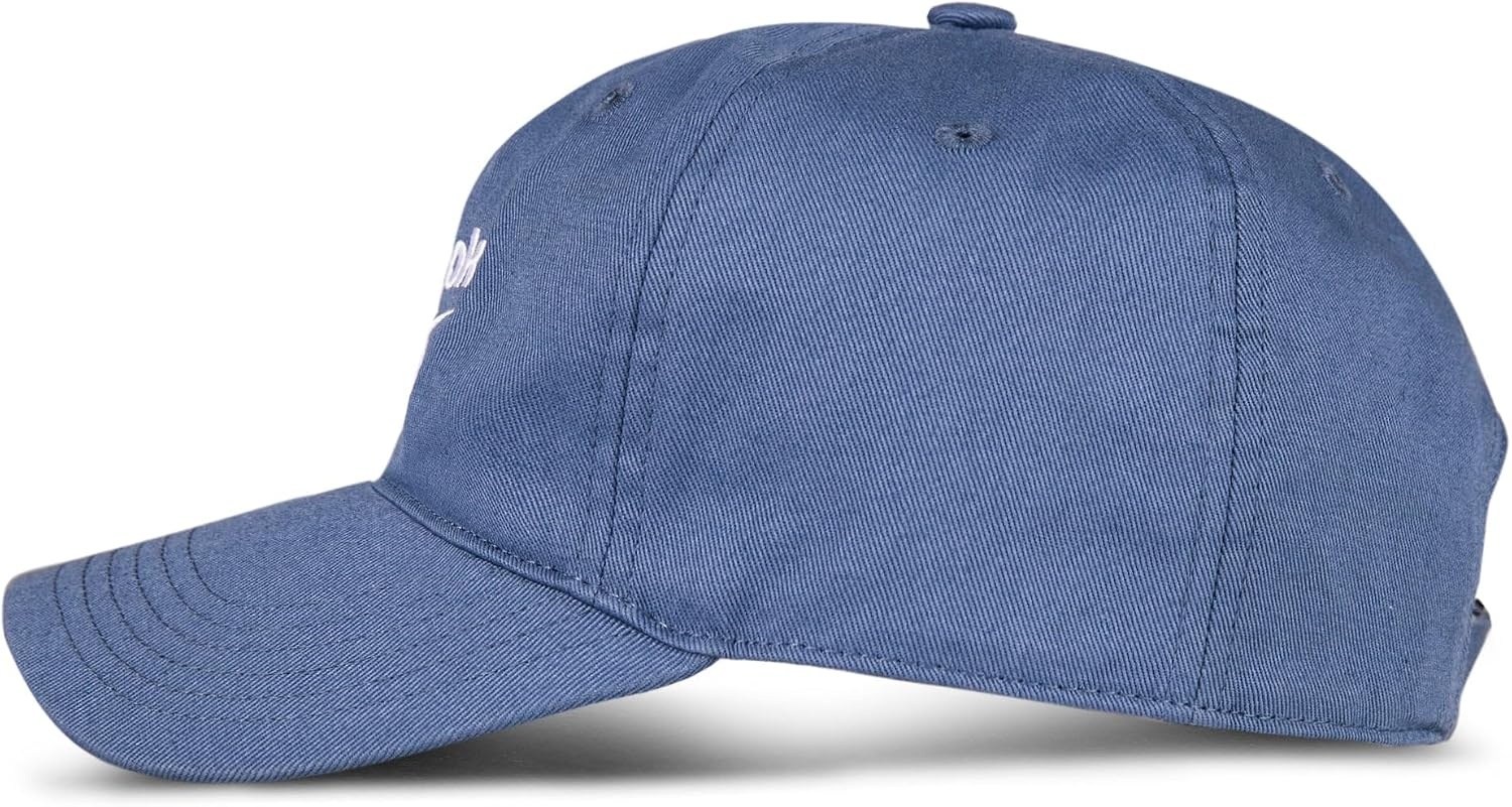 image:imageReebok Classic Logo Hat Mens Womens Adjustable Breathable Everyday Low Profile Cotton TwillIndigo Blue