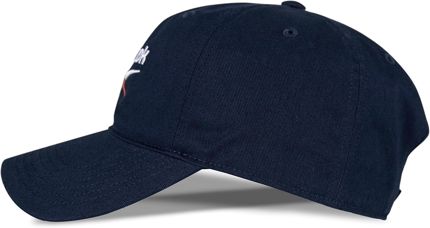 image:imageReebok Classic Logo Hat Mens Womens Adjustable Breathable Everyday Low Profile Cotton TwillNavy