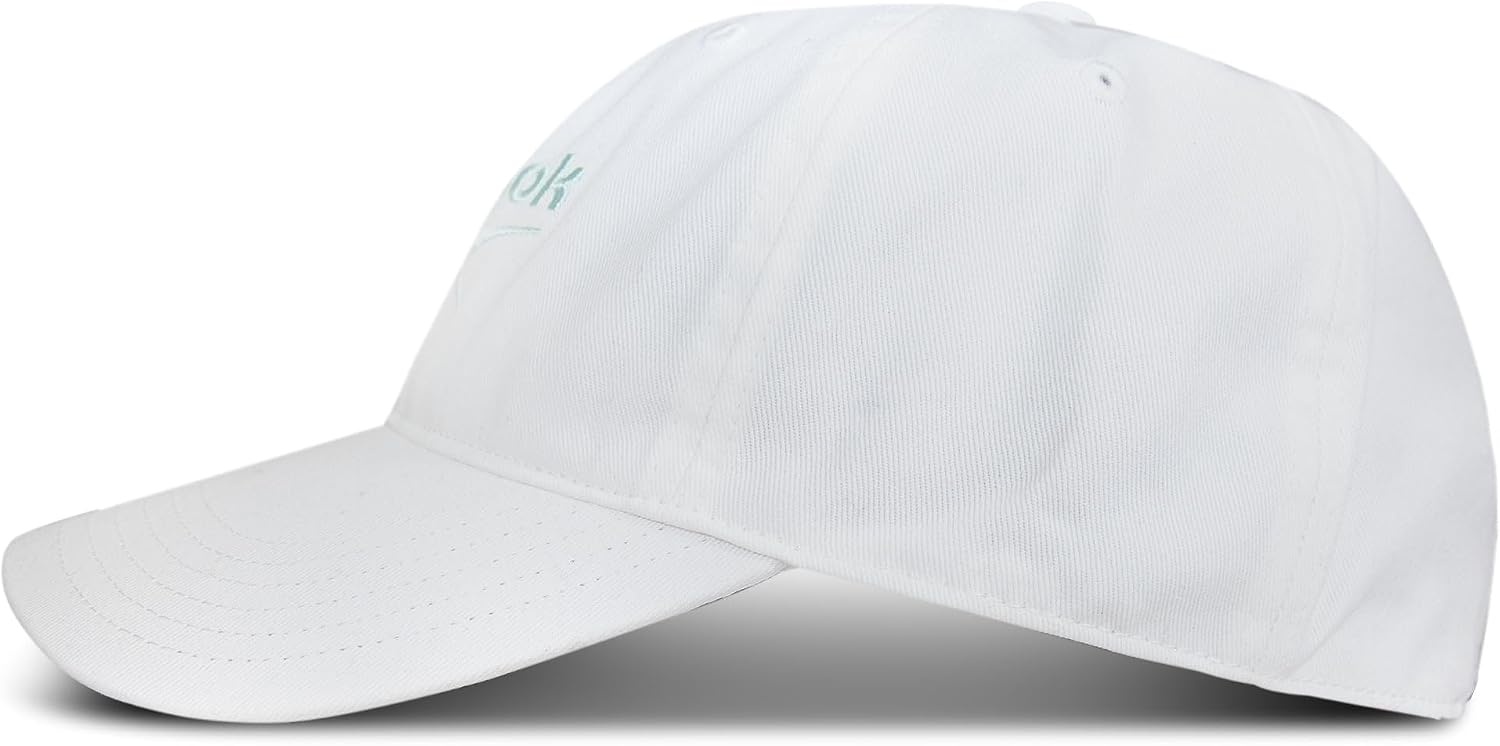 image:imageReebok Classic Logo Hat Mens Womens Adjustable Breathable Everyday Low Profile Cotton TwillWhiteAqua