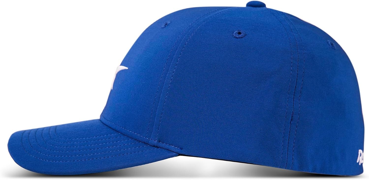 image:imageReebok Mens Range Hat Golf Sun Protection Fitted Six Panel Stretch Breathable Lightweight Recycled PolyesterKinetic Blue