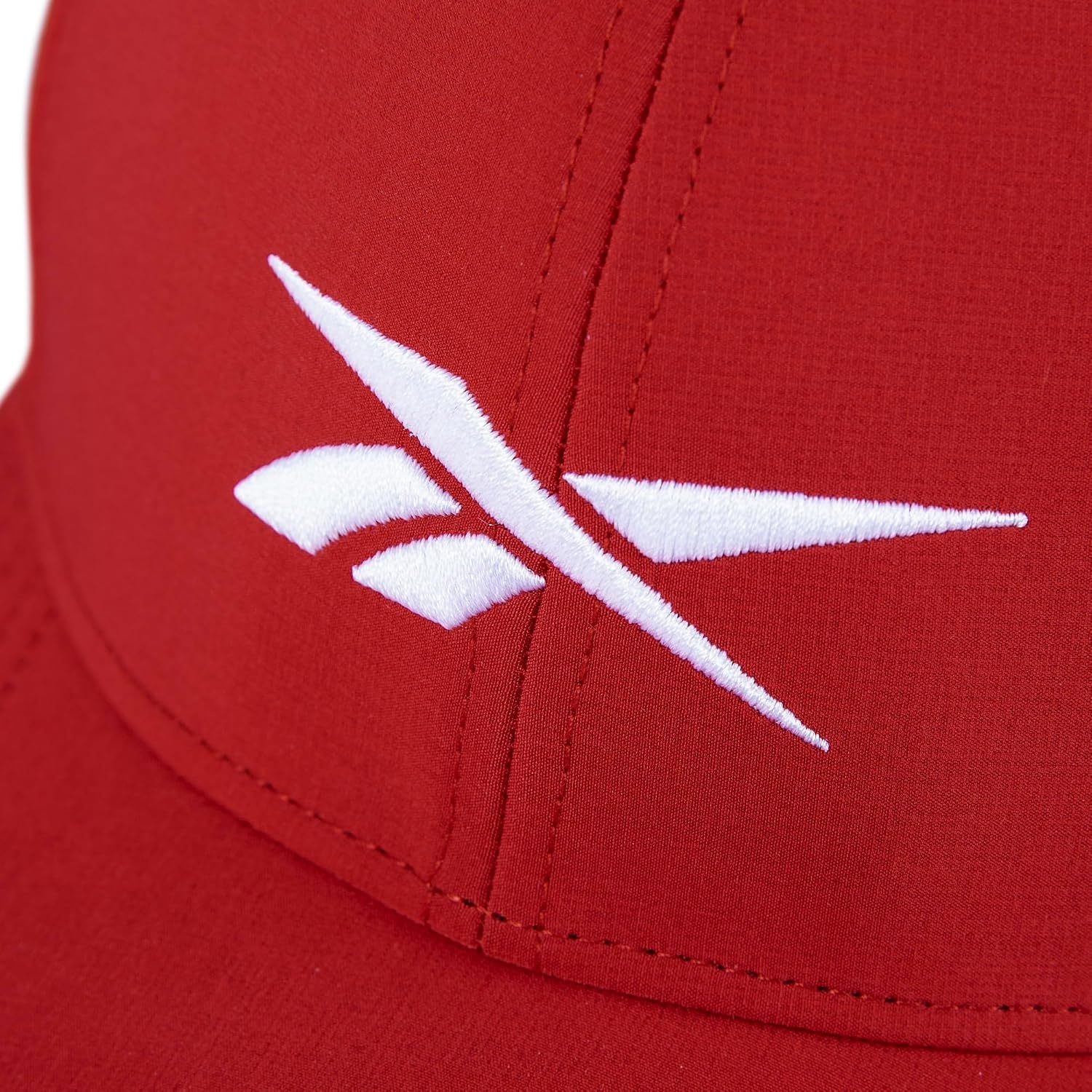 image:imageReebok Mens Range Hat Golf Sun Protection Fitted Six Panel Stretch Breathable Lightweight Recycled PolyesterRed