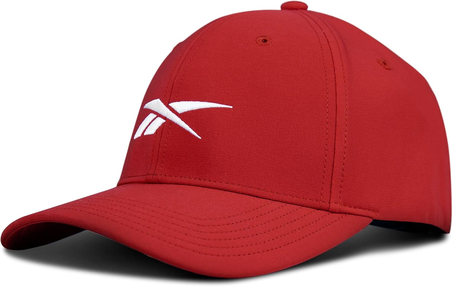 image:imageReebok Mens Range Hat Golf Sun Protection Fitted Six Panel Stretch Breathable Lightweight Recycled PolyesterRed