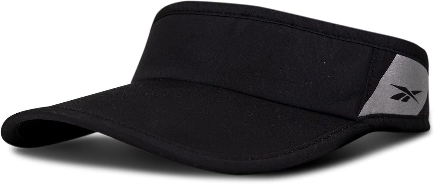 image:imageReebok Reflective Performance Visor Running Perofmance Tennis Golf Sports High Visibility Lightweight Quick Dry Black