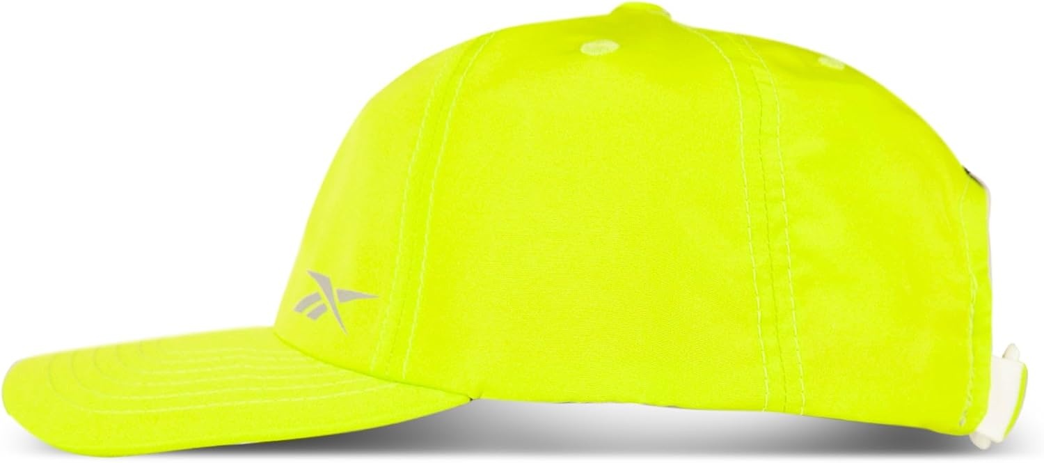 image:imageReebok Running Flow Hat Men Women Lightweight Performance Adjustable Reflective Low Profile Athletic TrainingFlow Acid YellowReflective