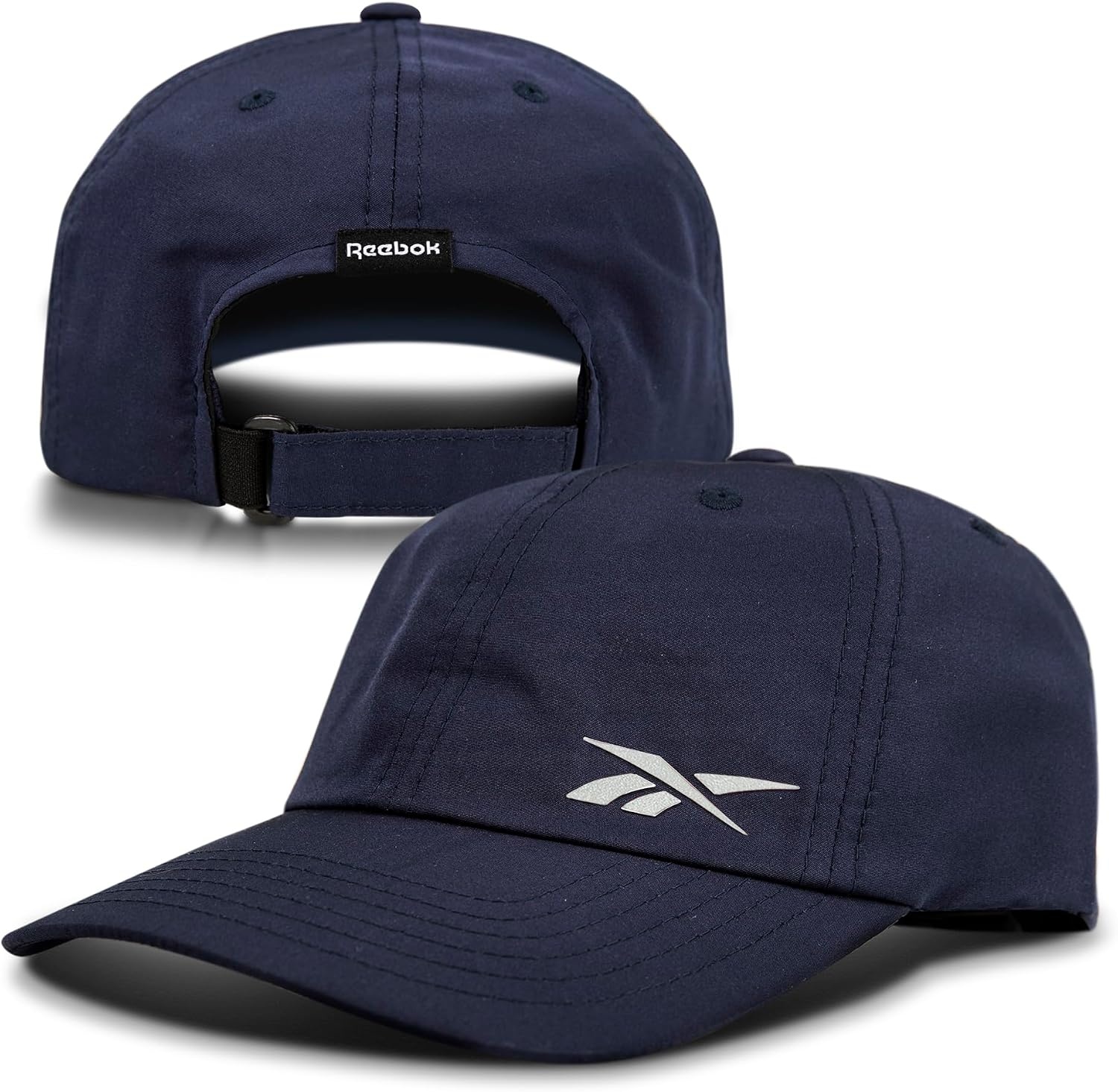 image:imageReebok Running Flow Hat Men Women Lightweight Performance Adjustable Reflective Low Profile Athletic TrainingFlow Navy