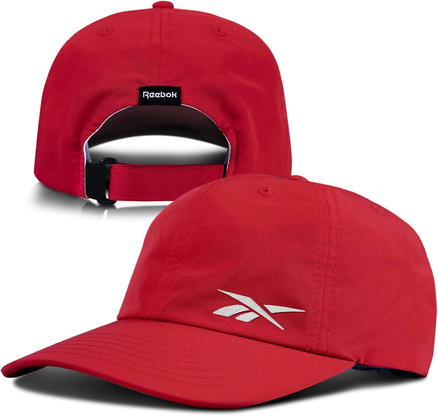 image:imageReebok Running Flow Hat Men Women Lightweight Performance Adjustable Reflective Low Profile Athletic TrainingFlow Red
