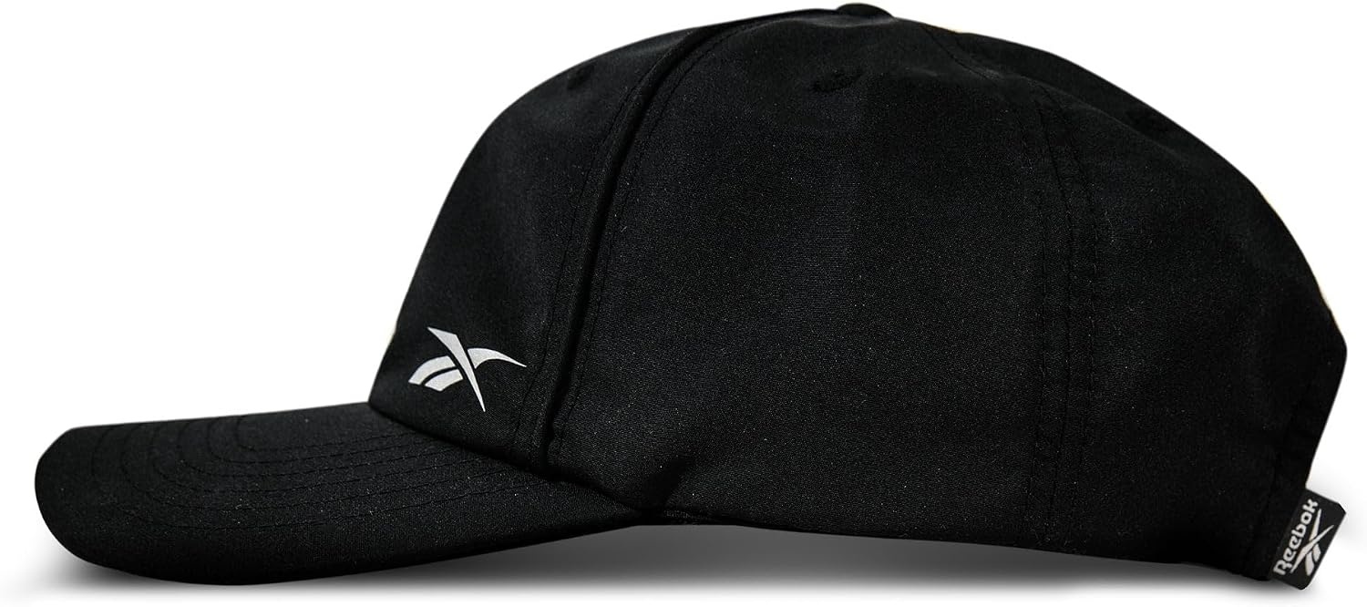 image:imageReebok Running Flow Hat Men Women Lightweight Performance Adjustable Reflective Low Profile Athletic TrainingFlow Piped Black