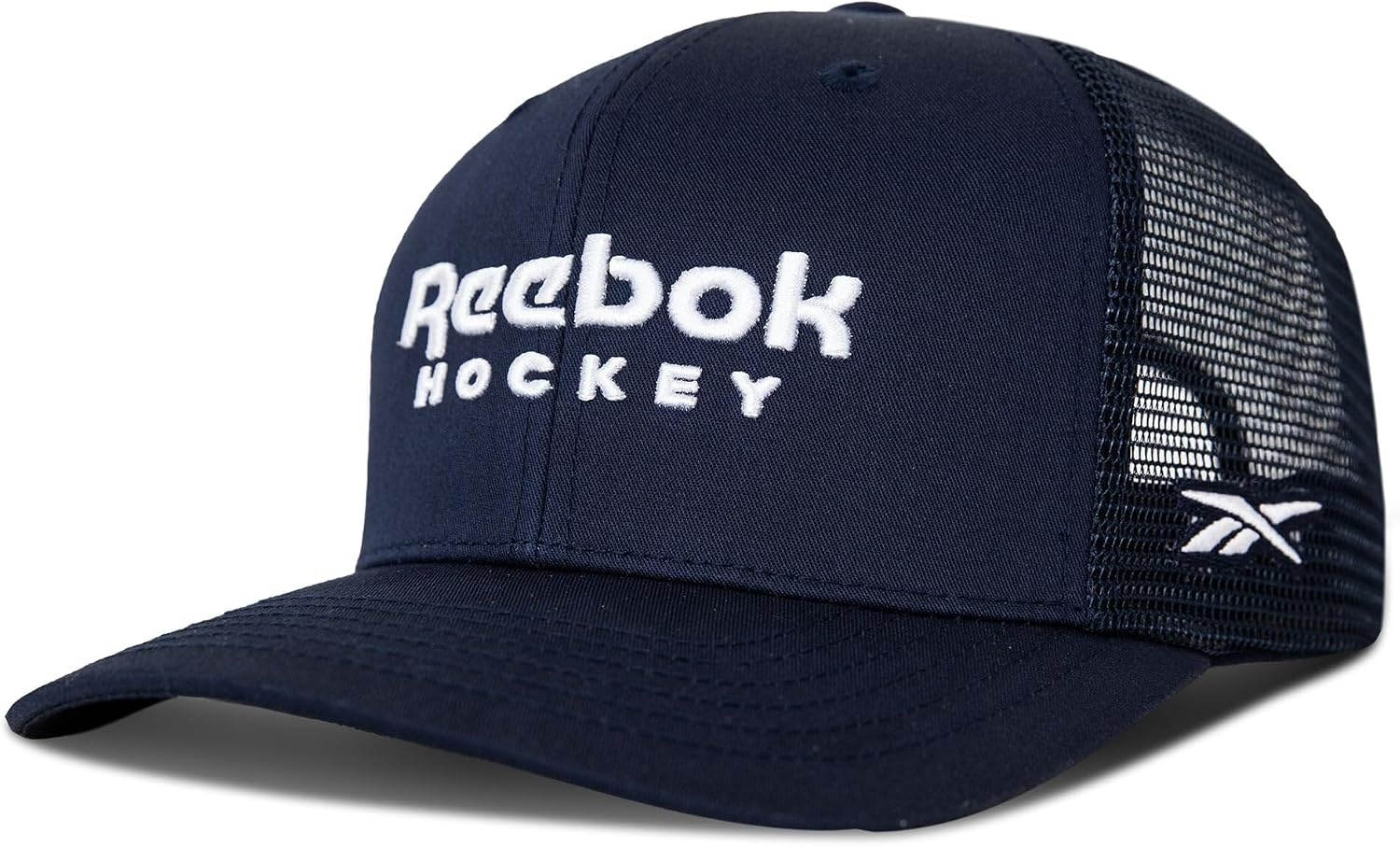image:imageReebok Trucker Hat Snapback Adjustable Everyday Fitness Sun Protection Classic Baseball CapHockey Stacked Navy