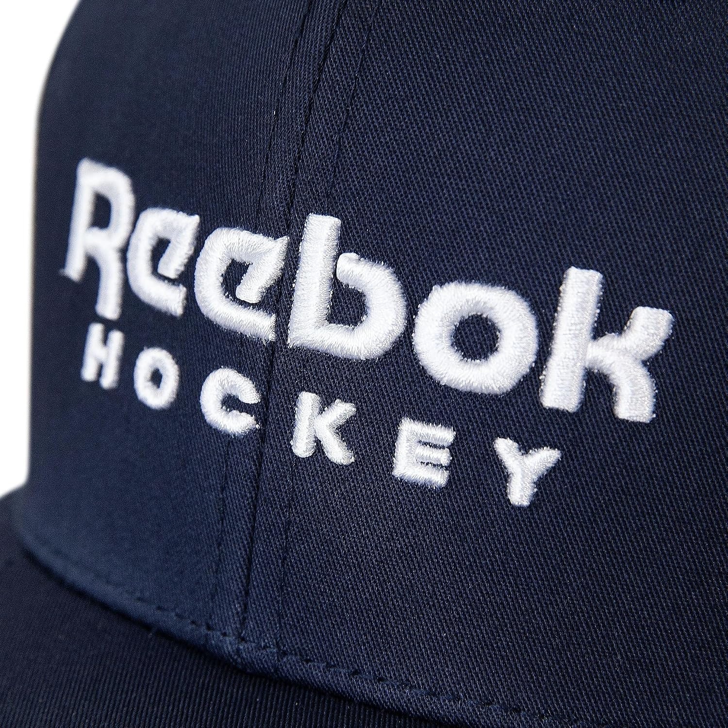 image:imageReebok Trucker Hat Snapback Adjustable Everyday Fitness Sun Protection Classic Baseball CapHockey Stacked Navy