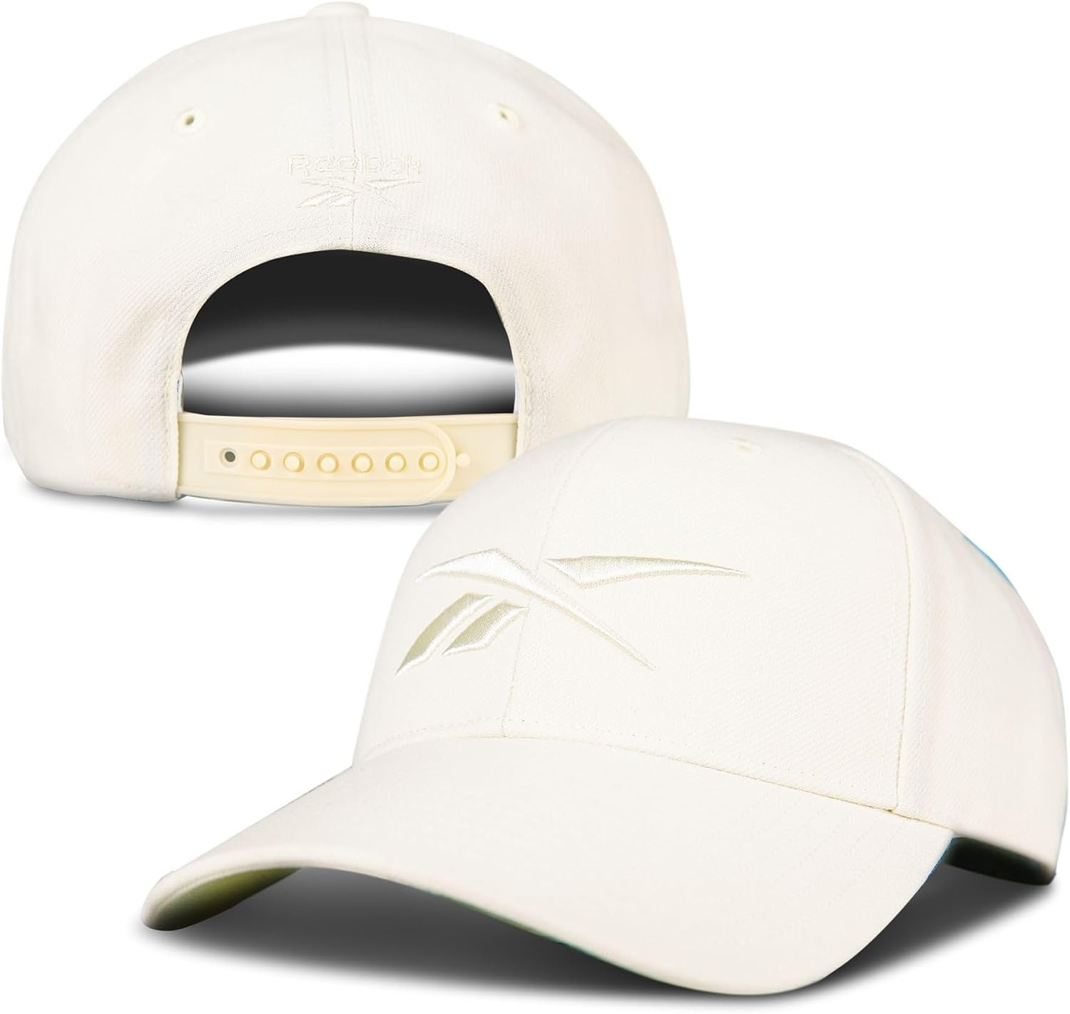 image:imageReebok Vector Baseball Hat Snapback Six Panel Casual Everyday Sun Protection Lightweight BreathableAlabaster
